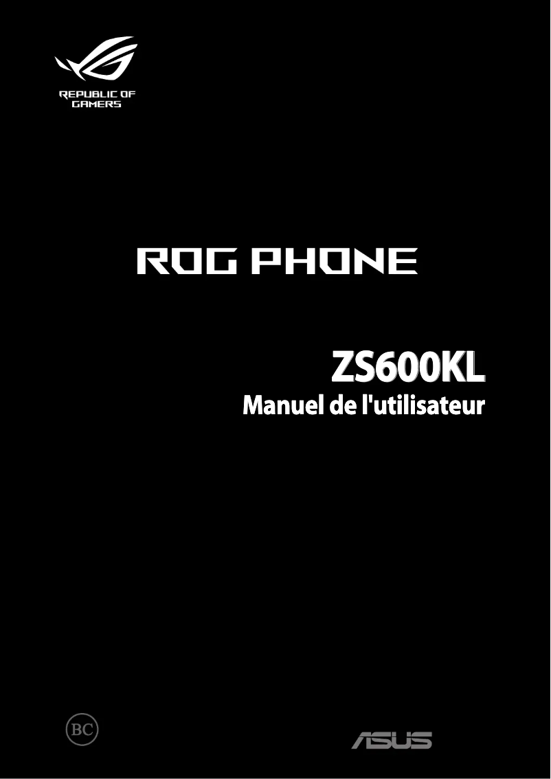 Page 1 of the manual User Manual Asus ROG Phone