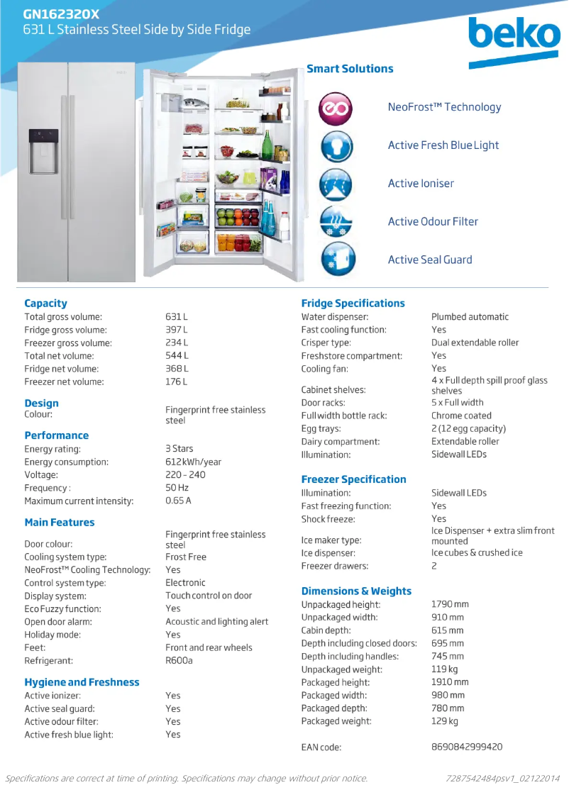 First page image of the manual for GN162320X
