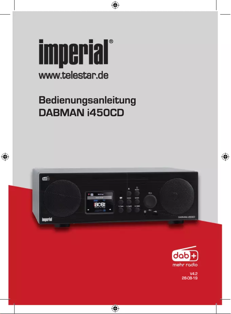 First page image of the manual for DABMAN i450 CD