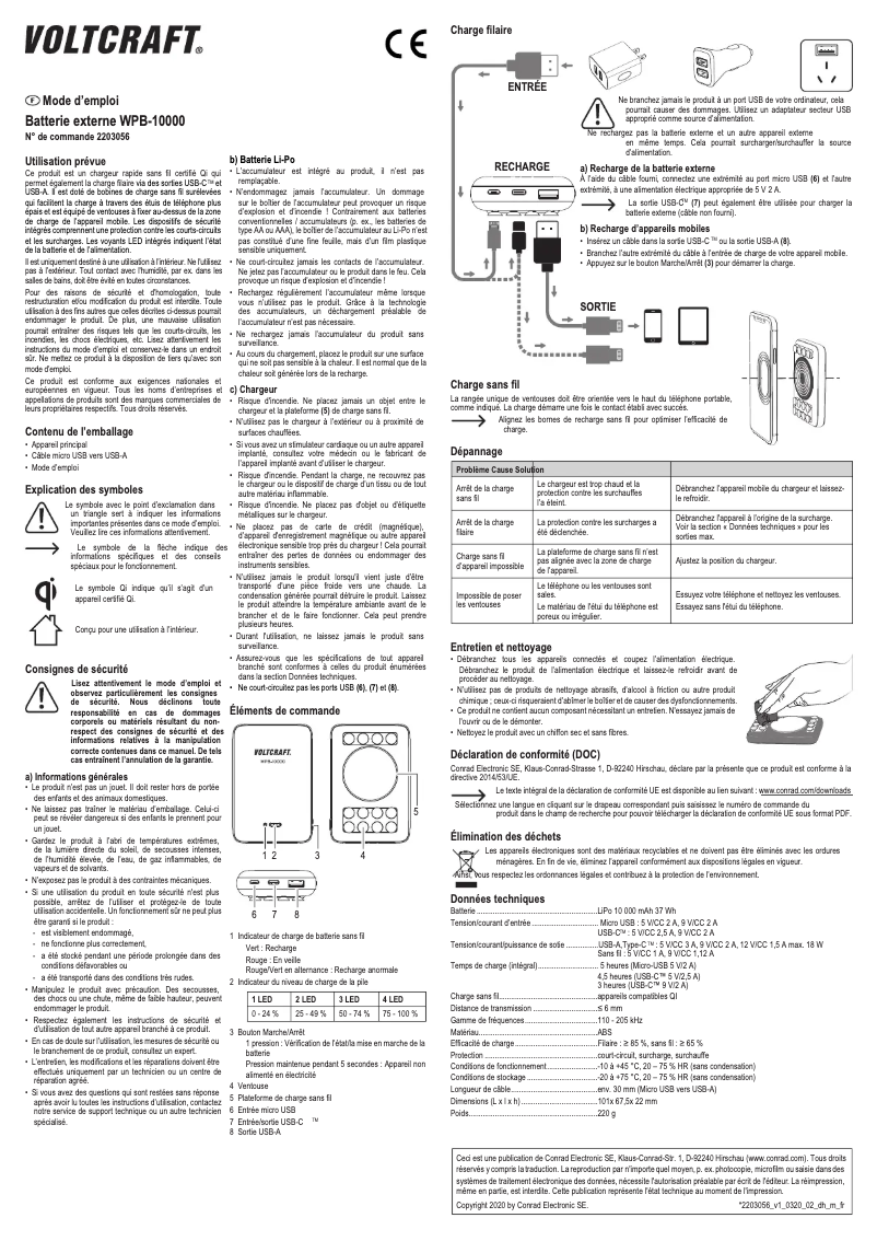 First page image of the manual for WPB-10000