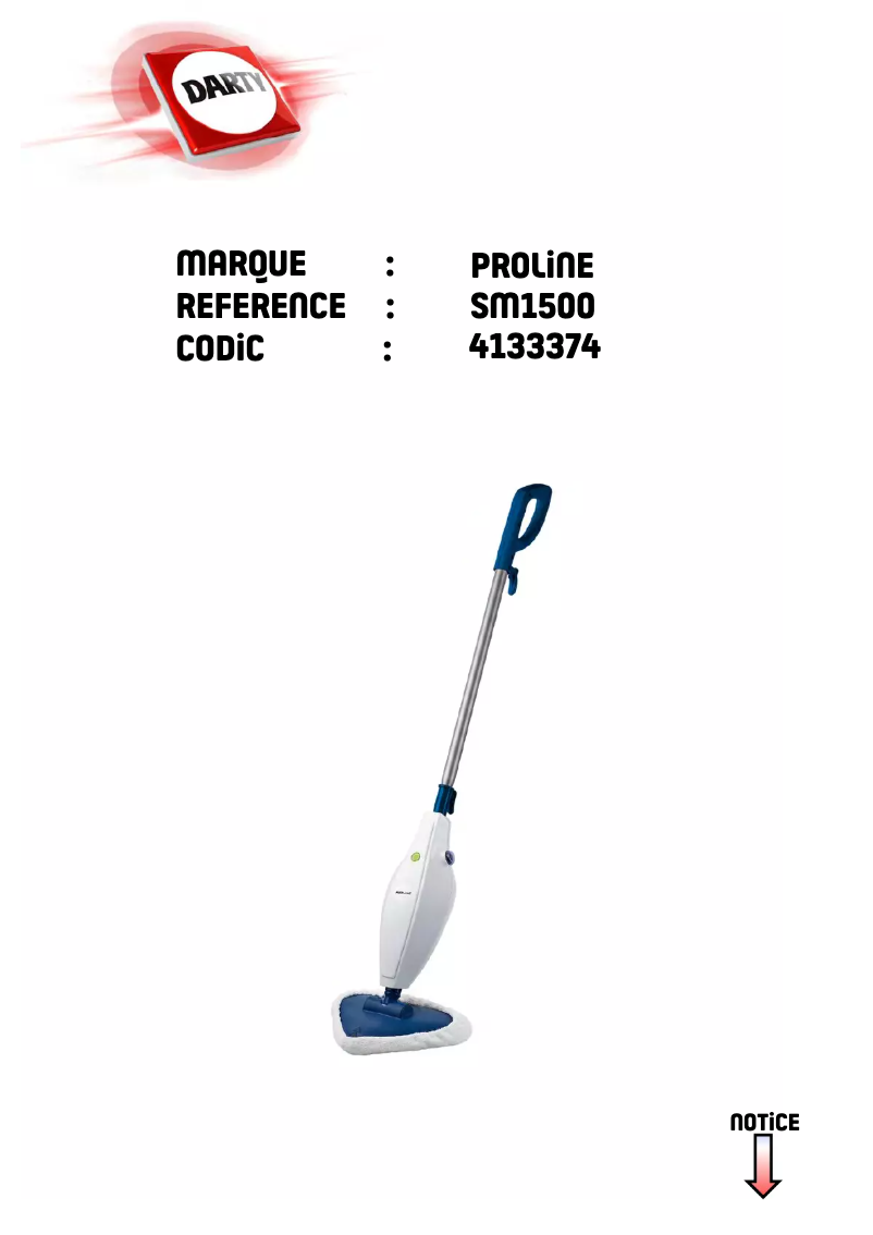 Page 1 of the manual User Manual Proline SM1500