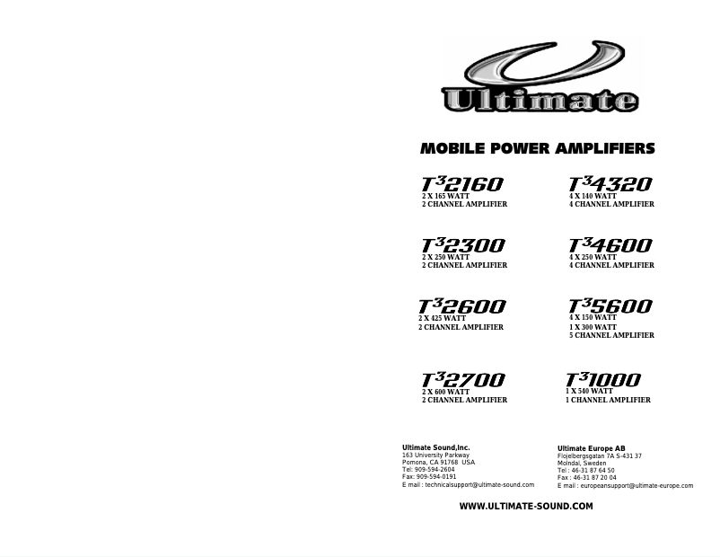 First page image of the manual for T3-2600