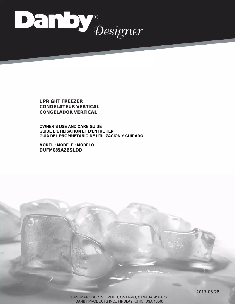 First page image of the manual for DUFM085A2BSLDD