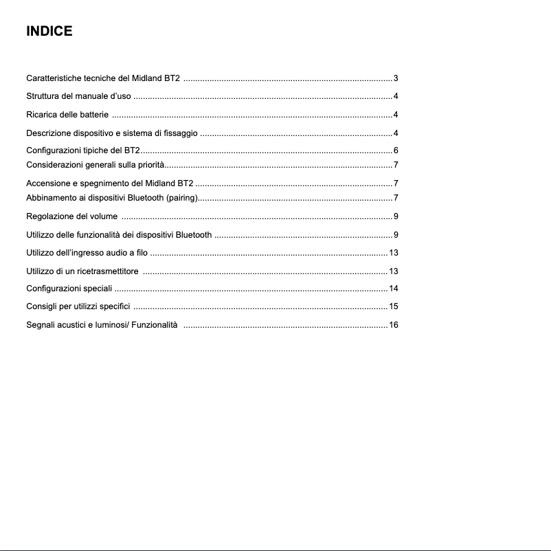 Page 1 of the manual User Manual Midland BT2