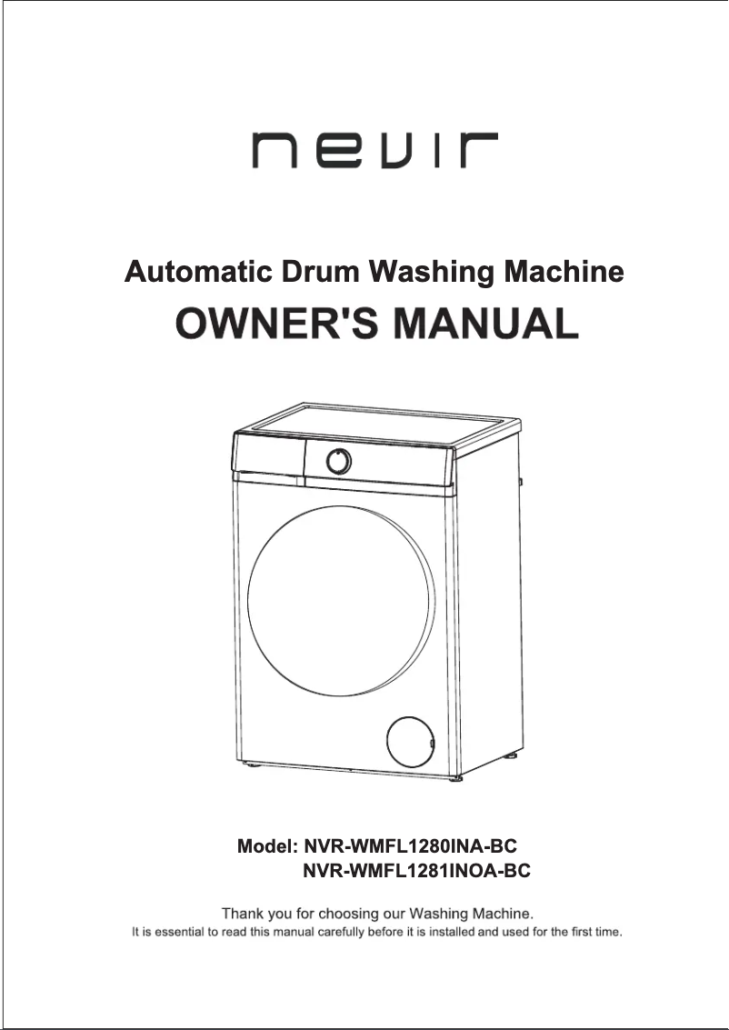 First page image of the manual for NVR-WMFL1281INOA-BC