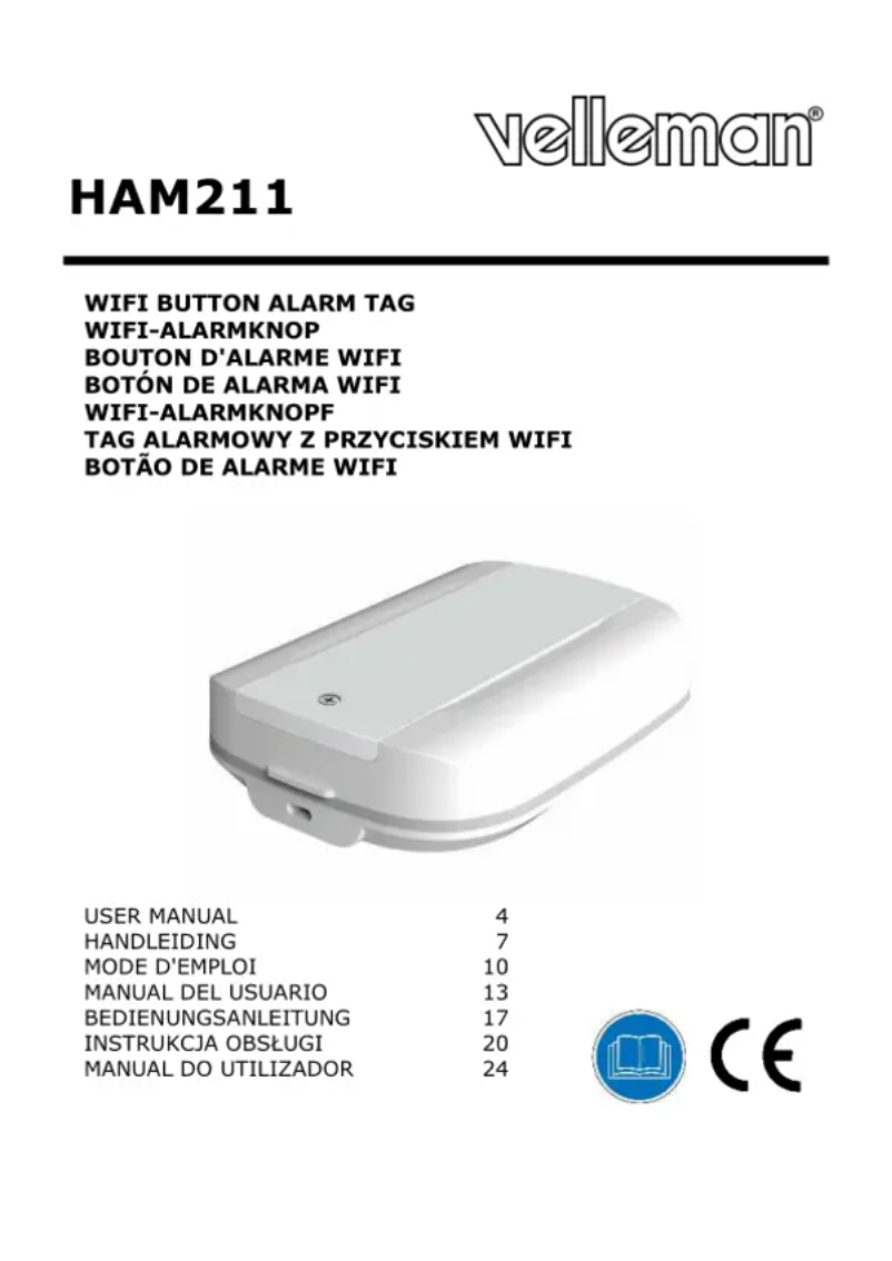 Page 1 of the manual User Manual Velleman HAM211