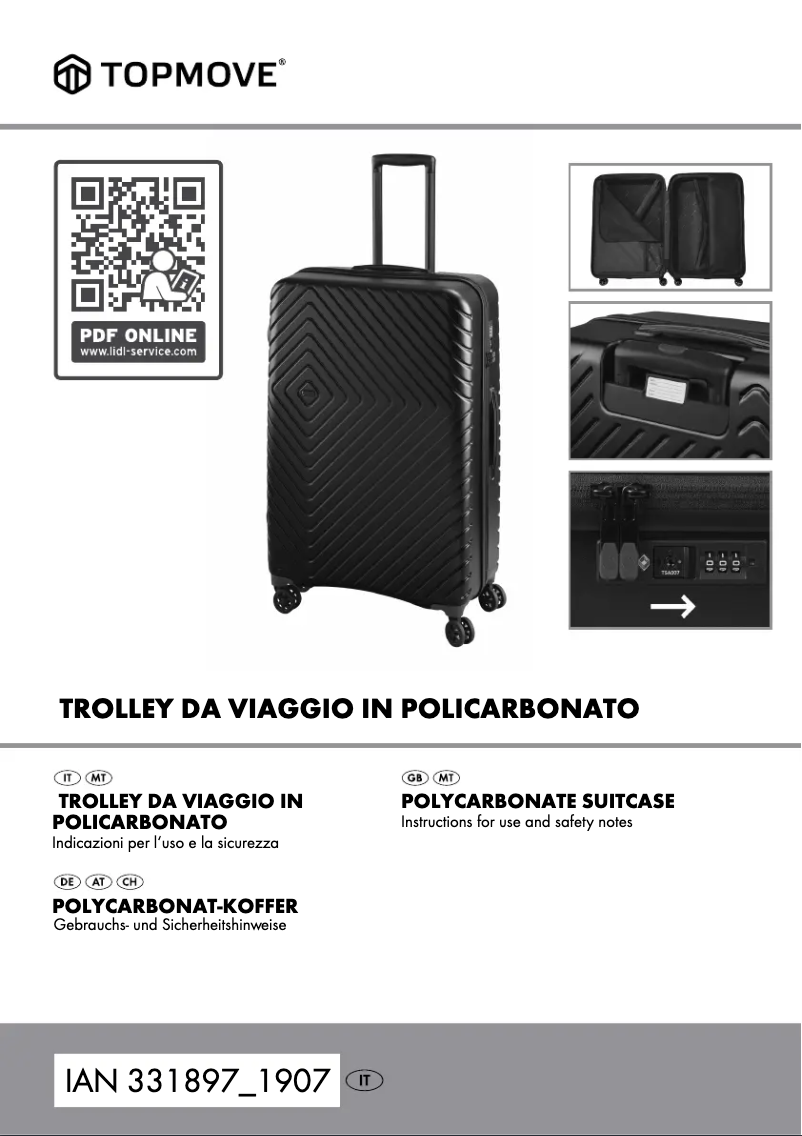 Page 1 of the manual User Manual Topmove IAN 331897