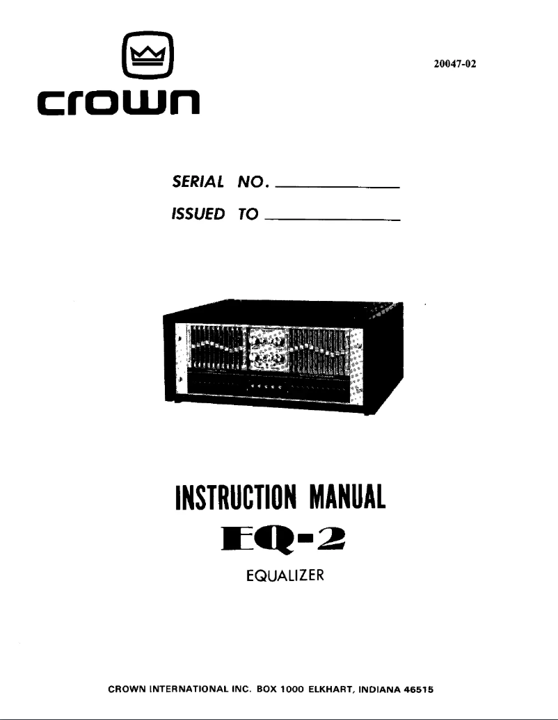 First page image of the manual for EQ-2