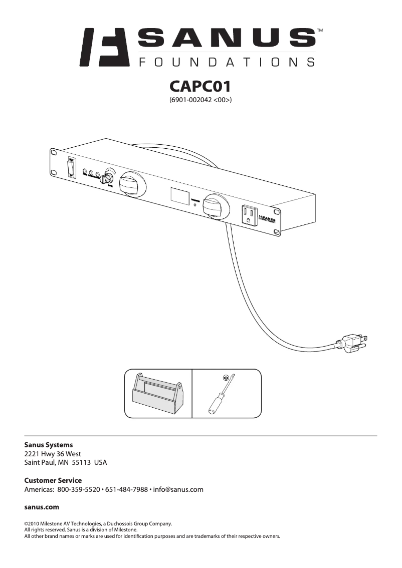 Page 1 of the manual User Manual Sanus CAPC01