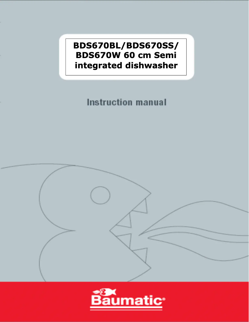 Page 1 of the manual User Manual Baumatic BDS670W