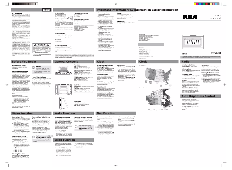 First page image of the manual for RP5430