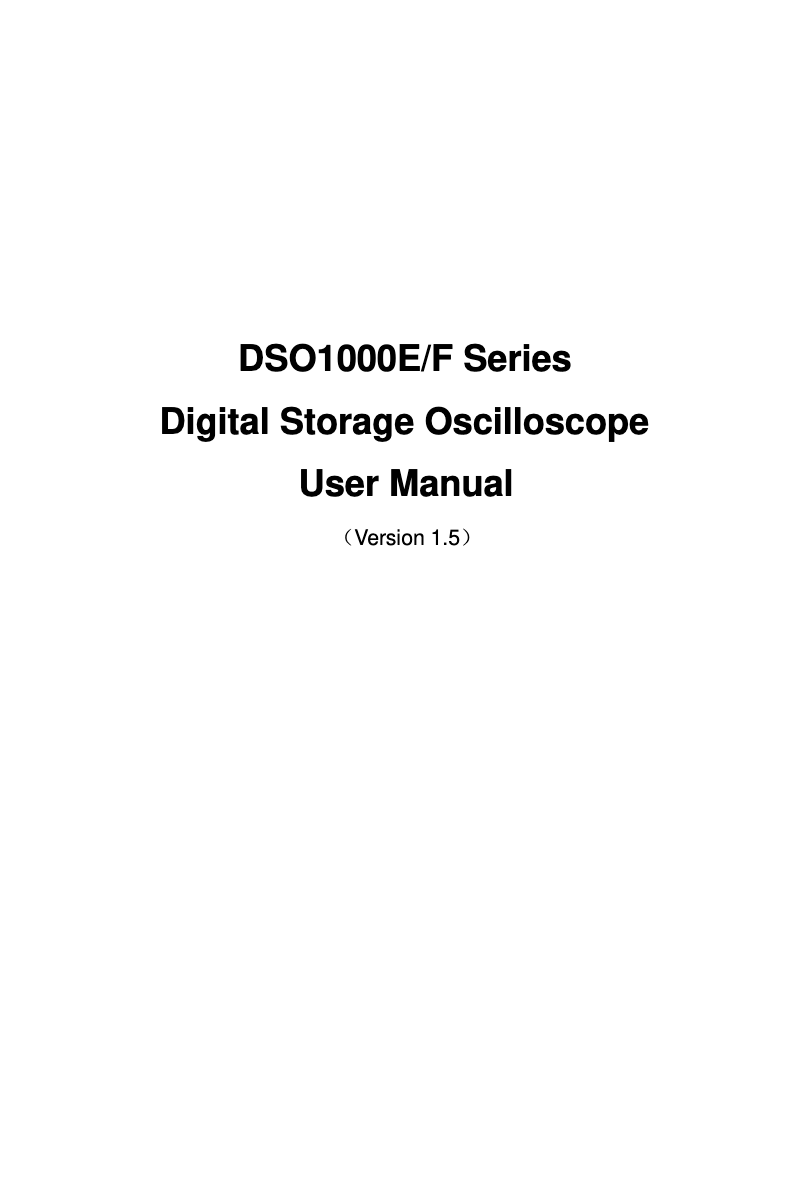 Page 1 of the manual User Manual Voltcraft DSO-1204E
