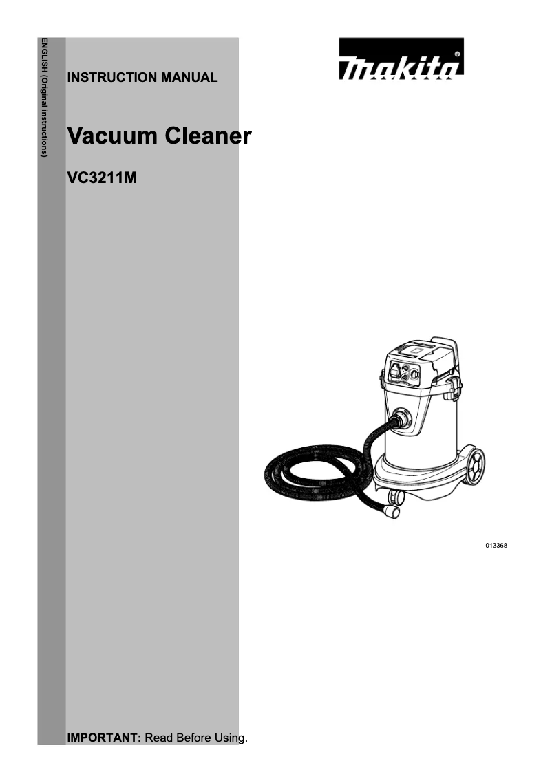 First page image of the manual for VC3211M