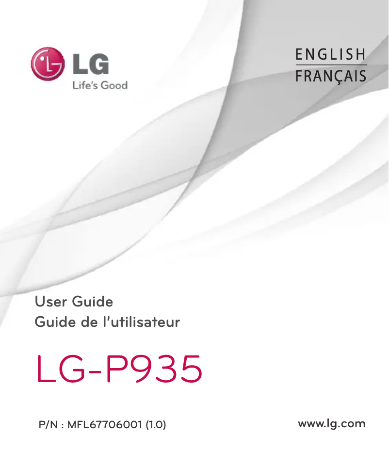 First page image of the manual for P935