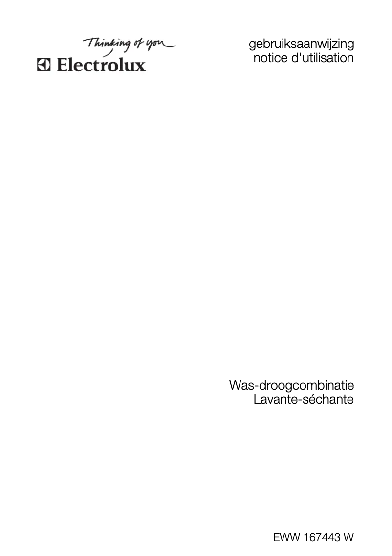 Page 1 of the manual User Manual Electrolux EWW167443W