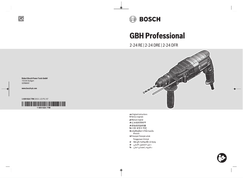 Page 1 of the manual User Manual Bosch GBH 240 F Professional