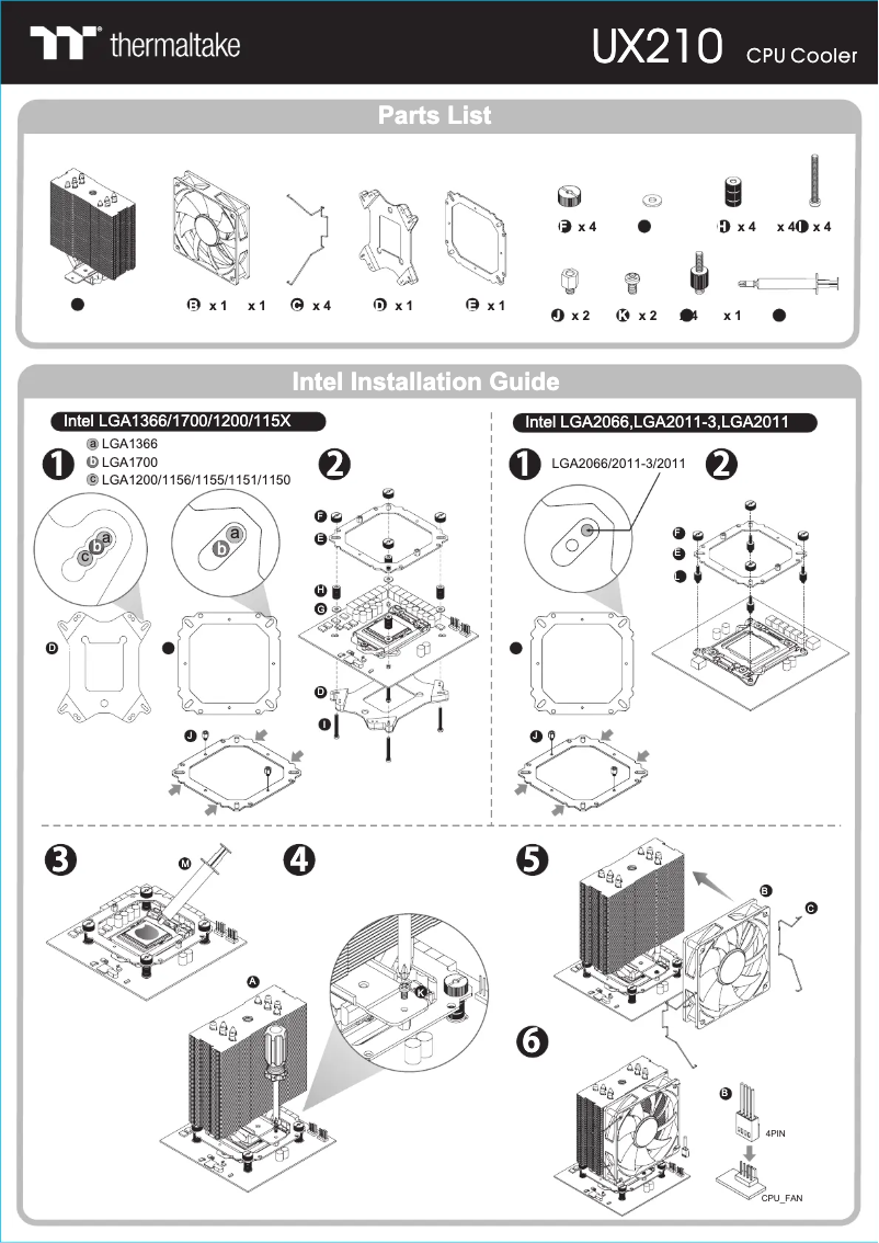Page 1 of the manual User Manual Thermaltake UX 210