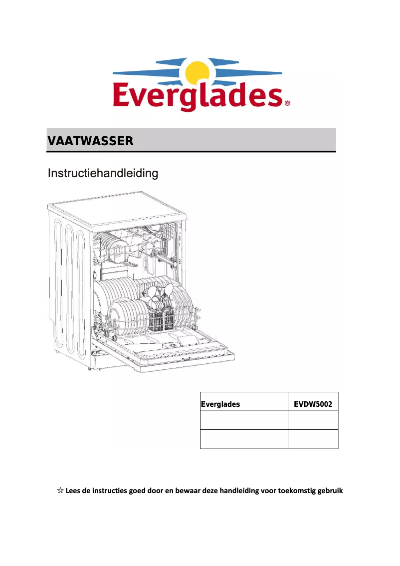 Page 1 of the manual User Manual Everglades EVDW5002
