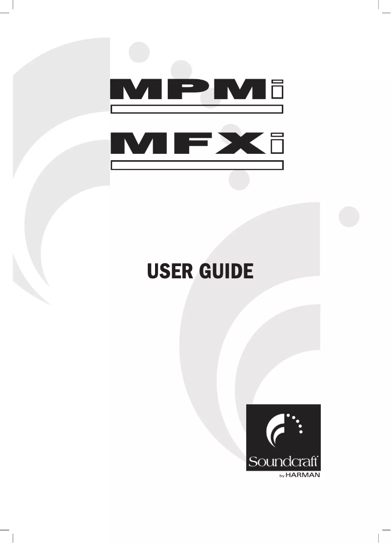 First page image of the manual for MPMi20