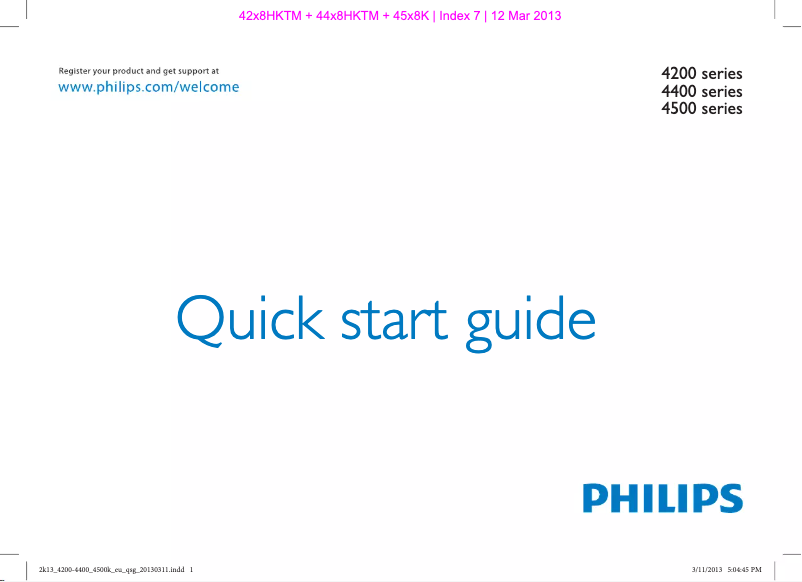 First page image of the manual for 32PFL4258T