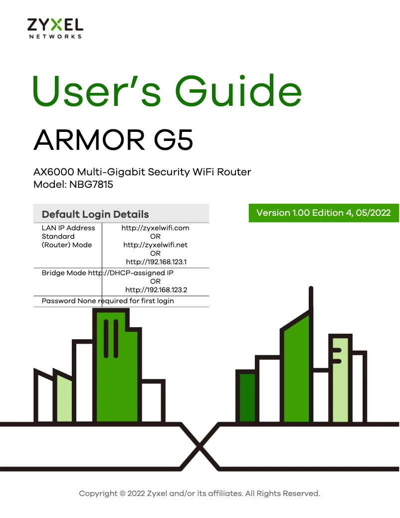 First page image of the manual for Armor G5