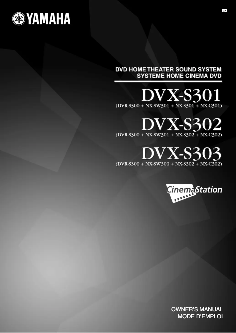 First page image of the manual for DVX-S303