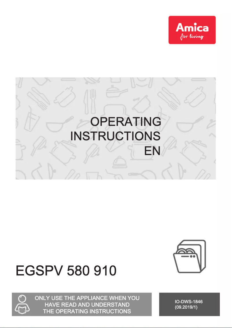 First page image of the manual for EGSPV 580 910
