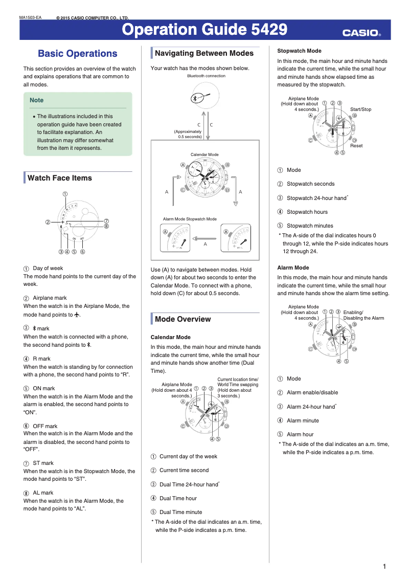 First page image of the manual for 5429