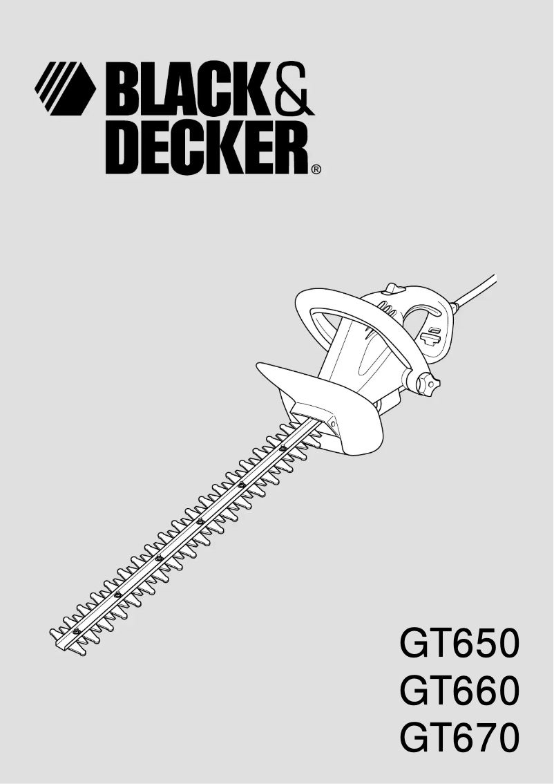 Page 1 of the manual User Manual Black & Decker GT670