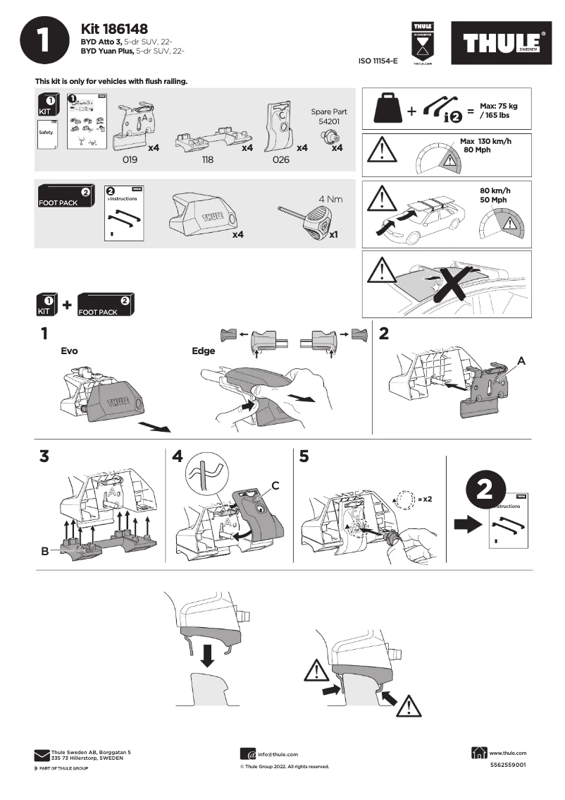 First page image of the manual for Kit 186148