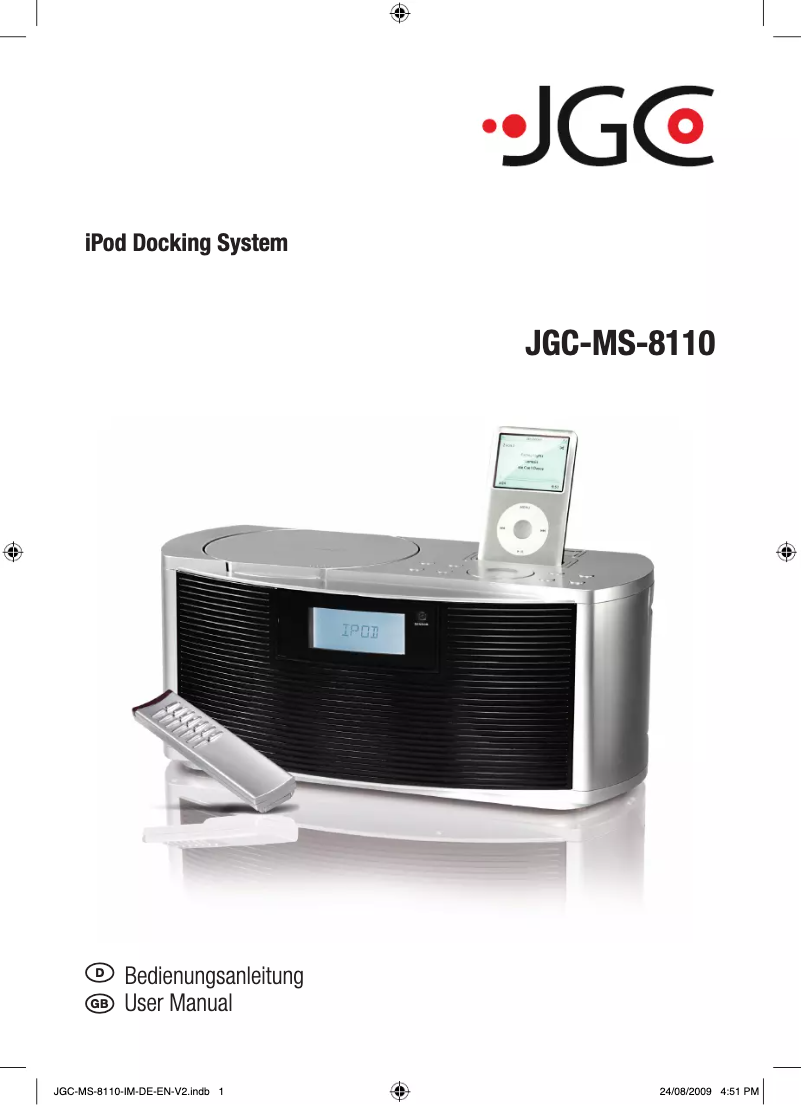 First page image of the manual for MS-8110