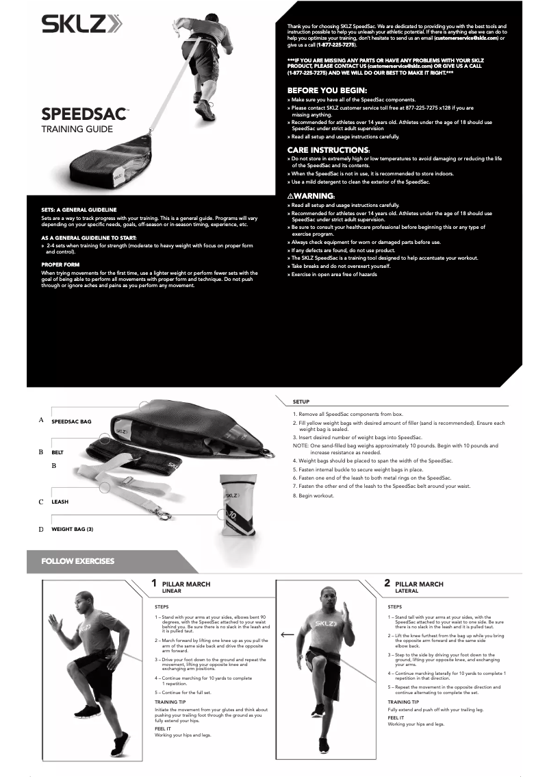 Page 1 of the manual User Manual SKLZ Speedsac