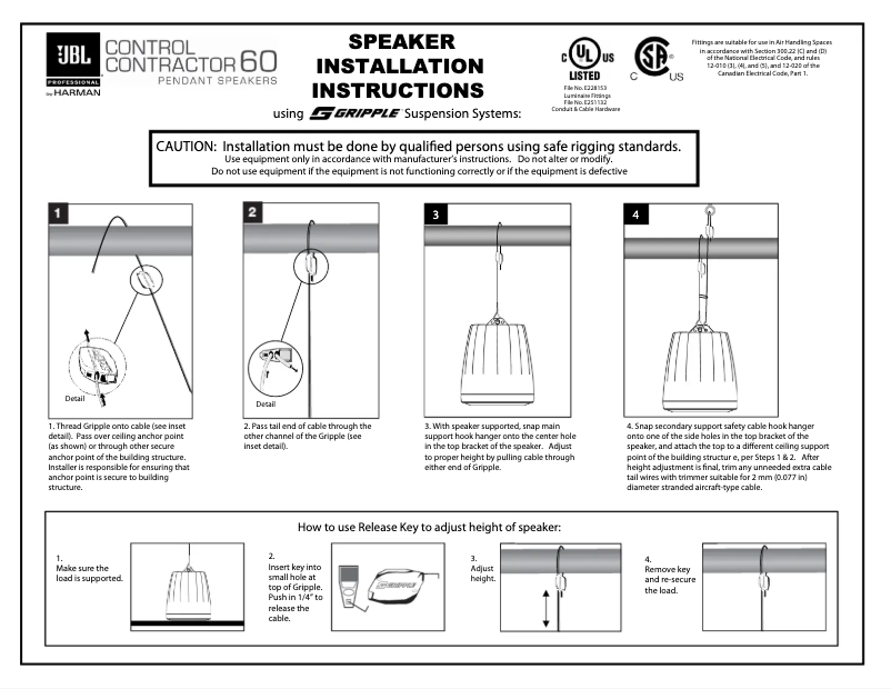 Page 1 of the manual User Manual JBL Control 68HP