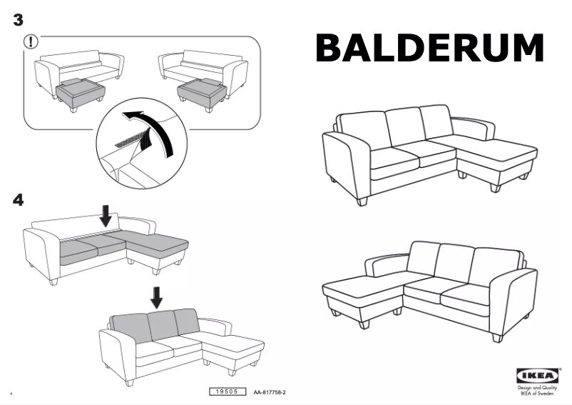 Page 1 of the manual User Manual Ikea Balderum