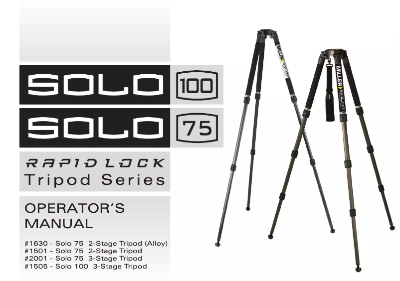 Image de la première page du manuel de l'appareil Solo 75