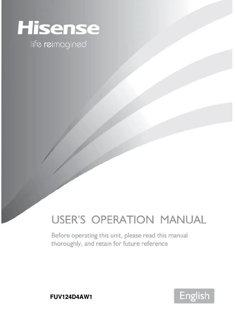 Page 1 of the manual User Manual Hisense FUV124D4AW1