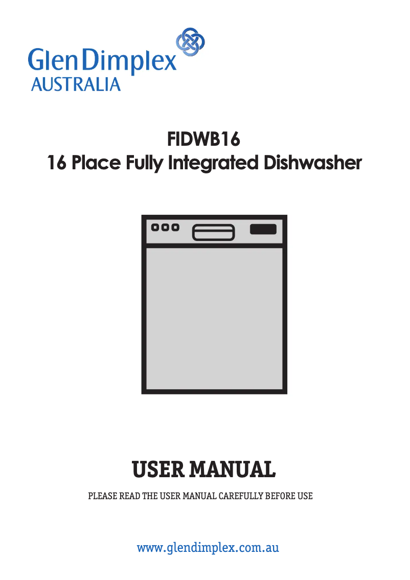 First page image of the manual for FIDWB16