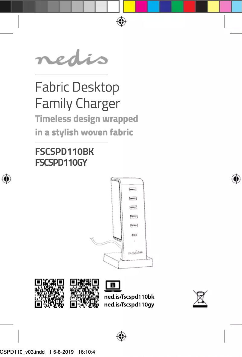First page image of the manual for FSCSPD110GY