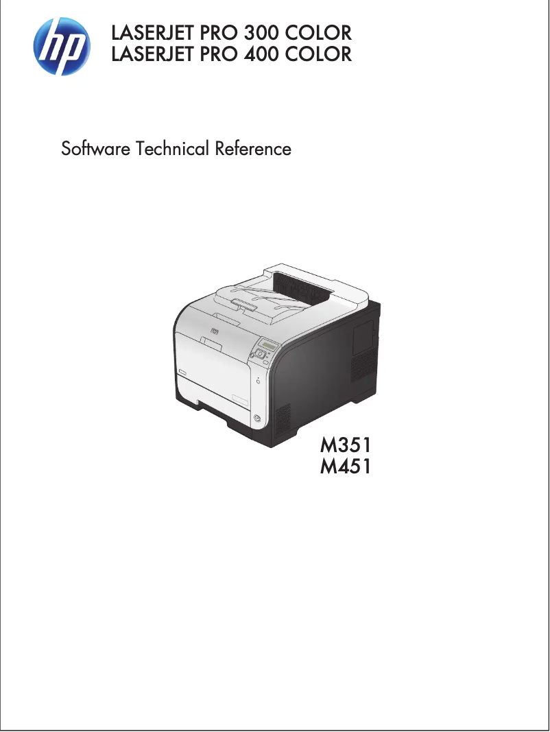 First page image of the manual for LaserJet Pro 300 M351a