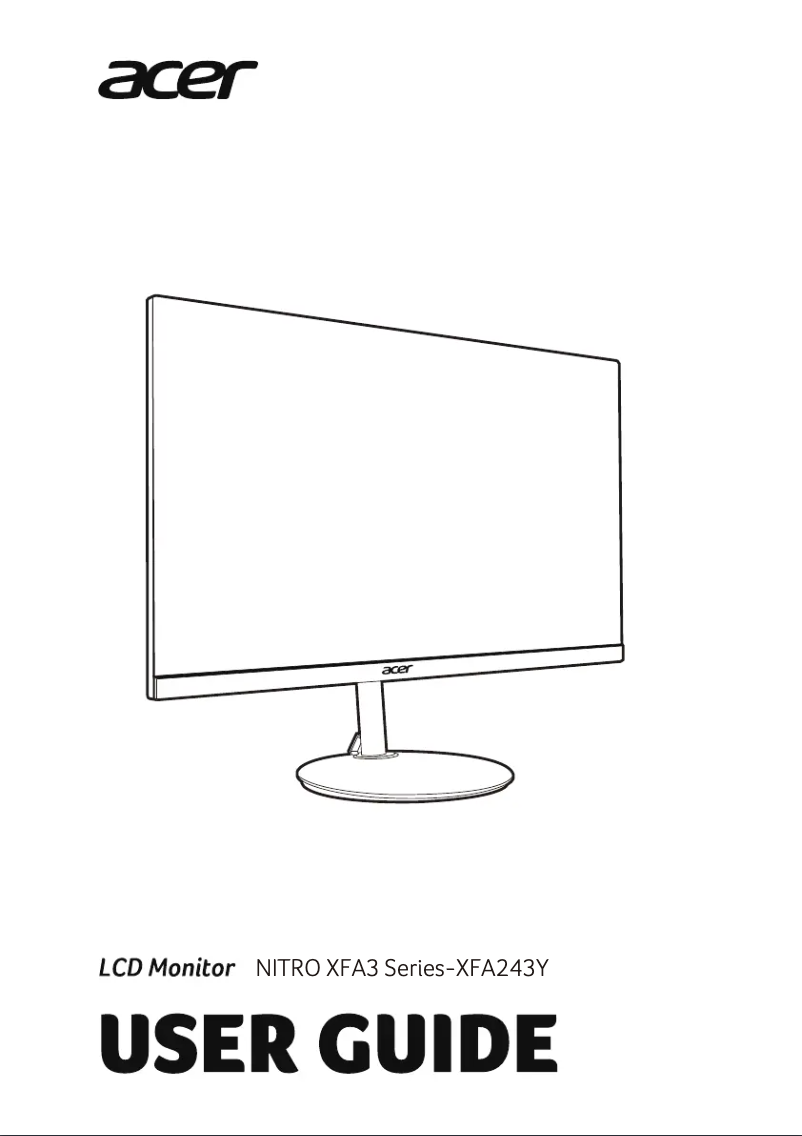 First page image of the manual for XFA243YS