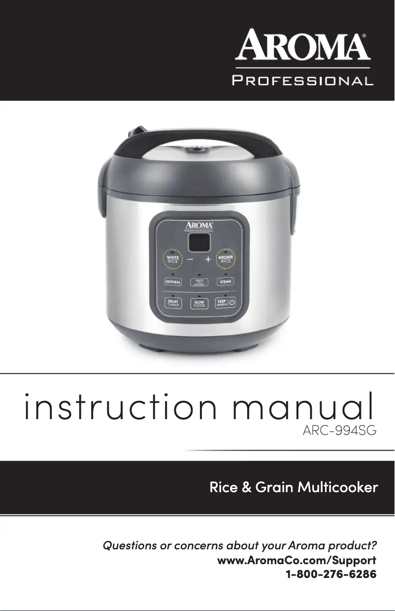 Page 1 of the manual User Manual Aroma ARC-994SG