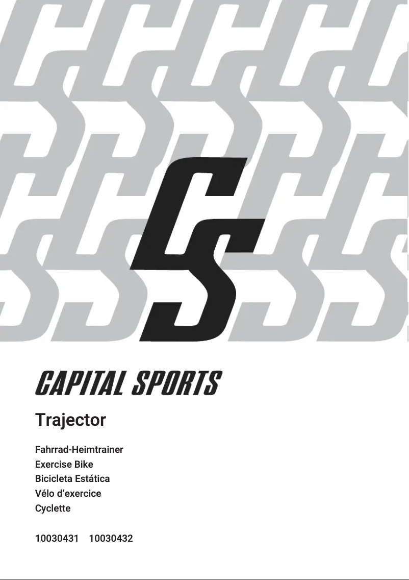 Page 1 of the manual User Manual Capital Sports Trajector