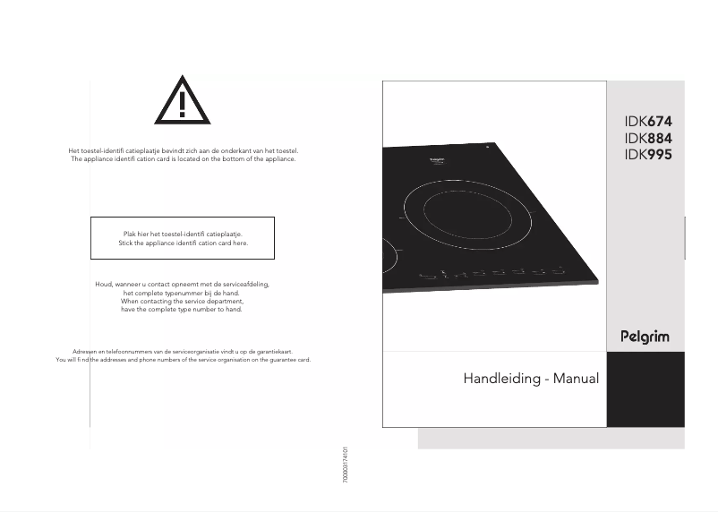 Page 1 of the manual User Manual Pelgrim IDK884ONY