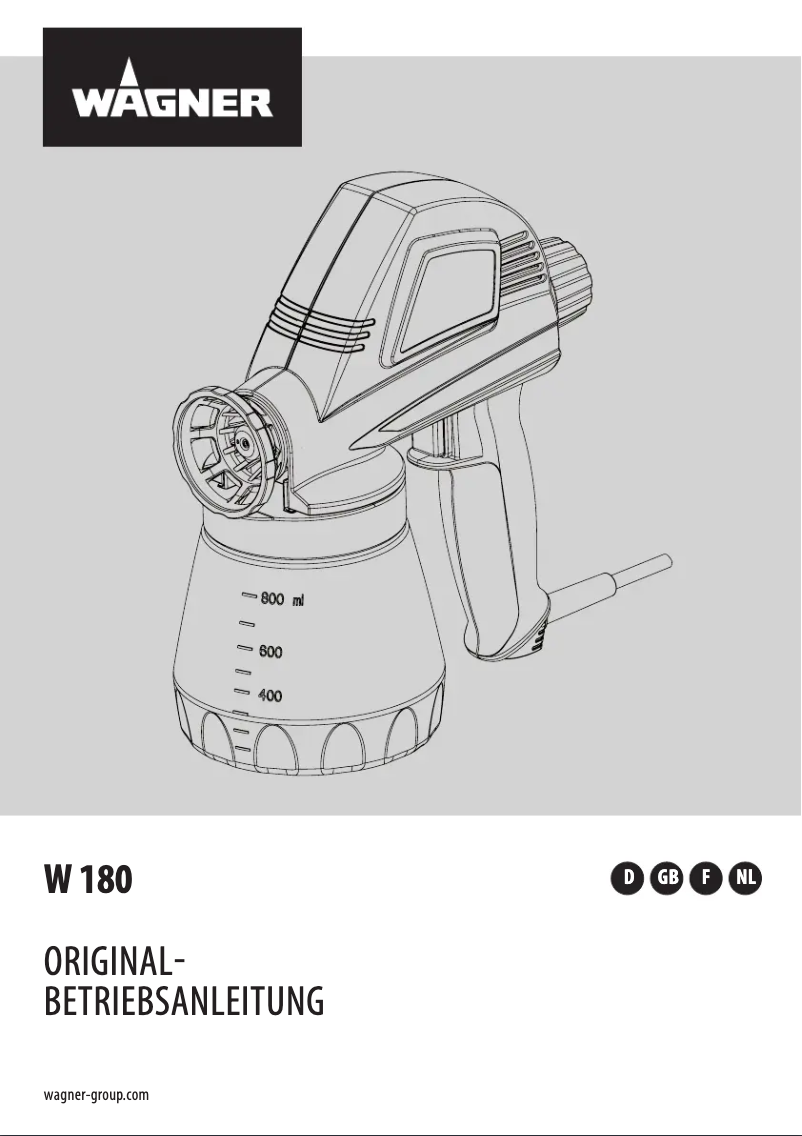 Page 1 of the manual User Manual Wagner W 180P
