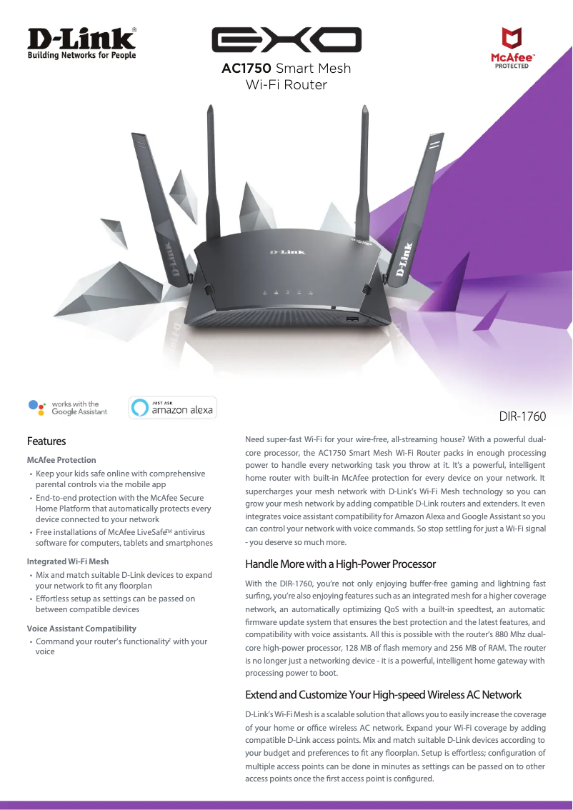 First page image of the manual for DIR-1760