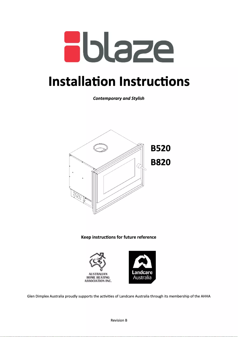 First page image of the manual for B820