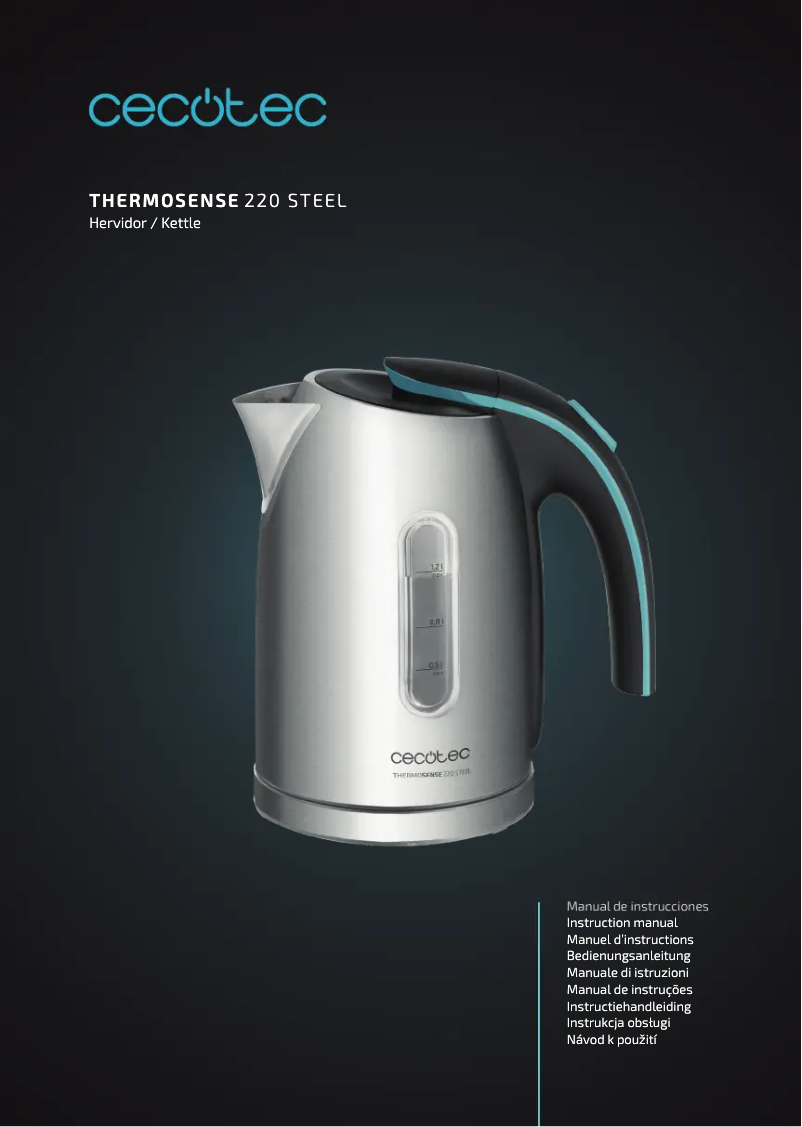 Page 1 de la notice Manuel utilisateur Cecotec ThermoSense 220 Steel