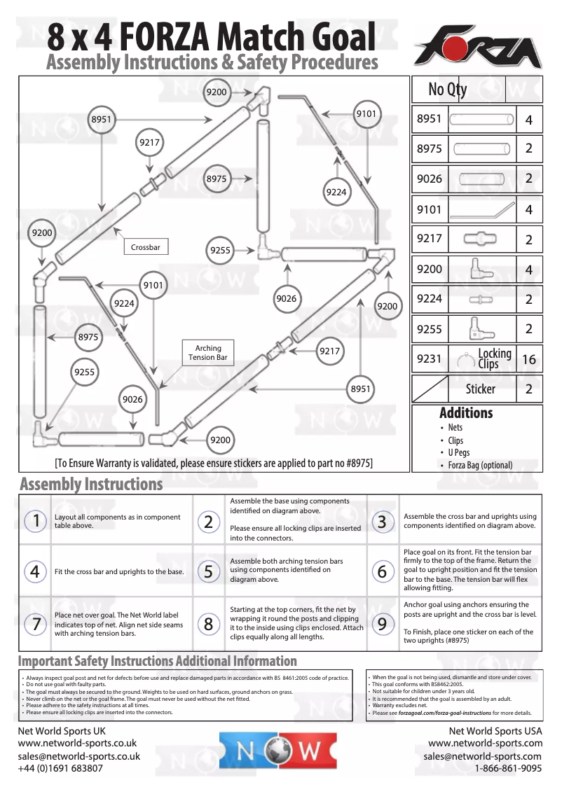 Page 1 of the manual User Manual Forza 8x4 Match