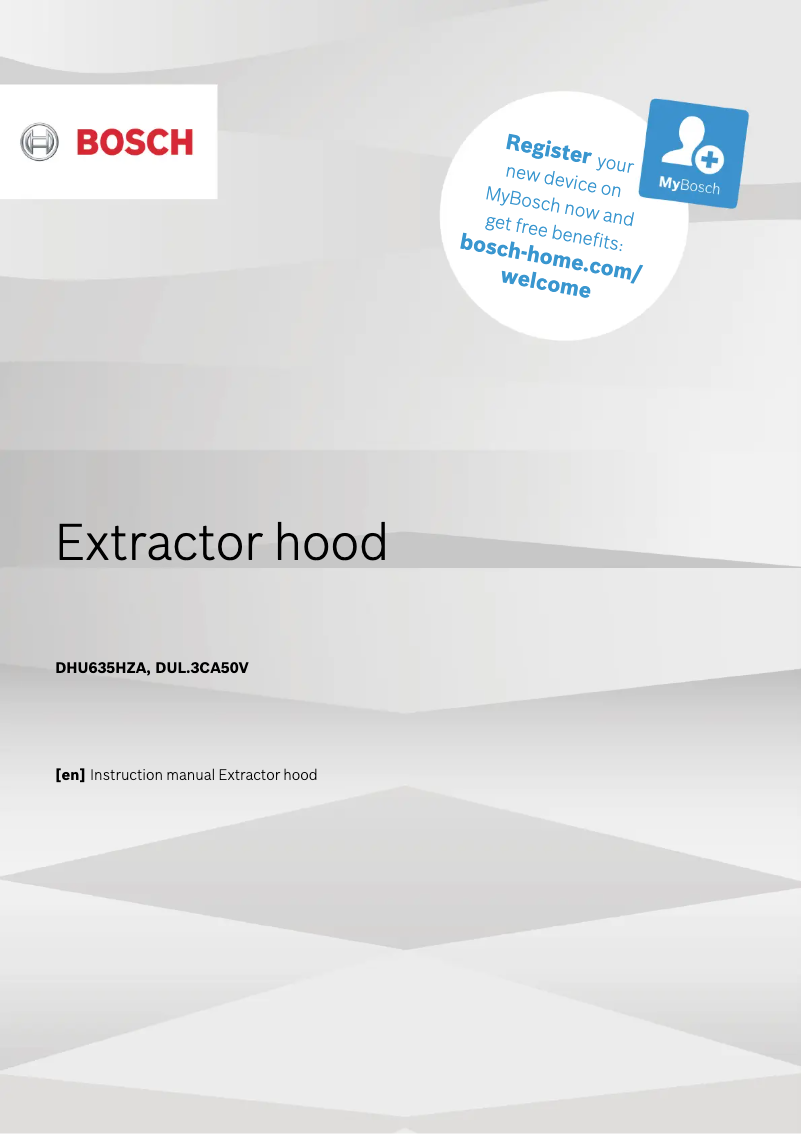 Page 1 of the manual User Manual Bosch DHU635HZA