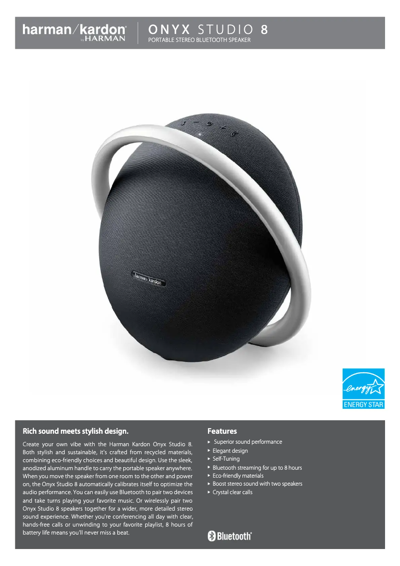 First page image of the manual for Onyx Studio 8